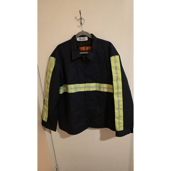 RED KAP MENS ENHANCED VISIBILITY PERMALINED PANEL JACKET SIZE XL Workwear - Picture 1 of 12